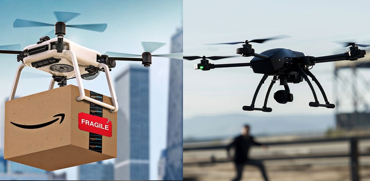 Amazon Drone Deliveries and Titan's Security Drones